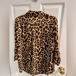 blouse with roll up sleeves. Can be worn as long sleeve or rolled up